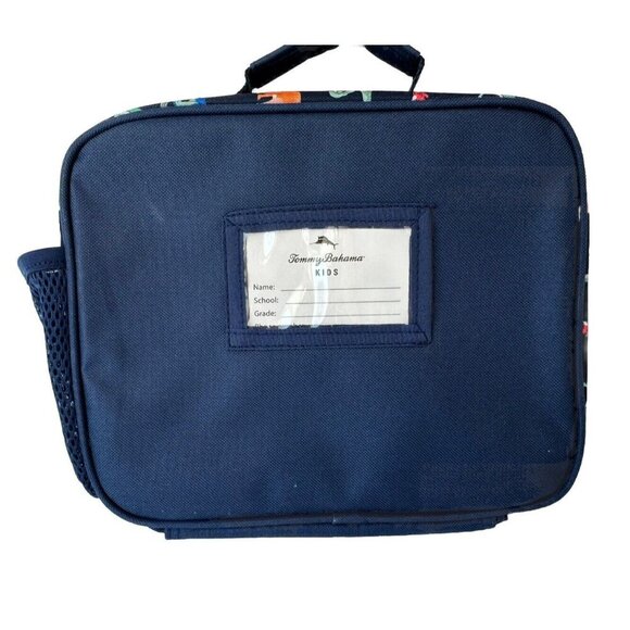 TOMMY BAHAMA KIDS LUNCH BOX BAG INSULATED DINOSAURS NAVY 8 X 10 NWT - Picture 2 of 6